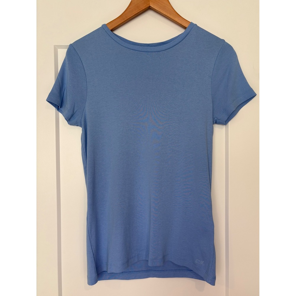 Vineyard Vines Periwinkle Blue Crewneck Tee Shirt Small Whale Coastal Chic S